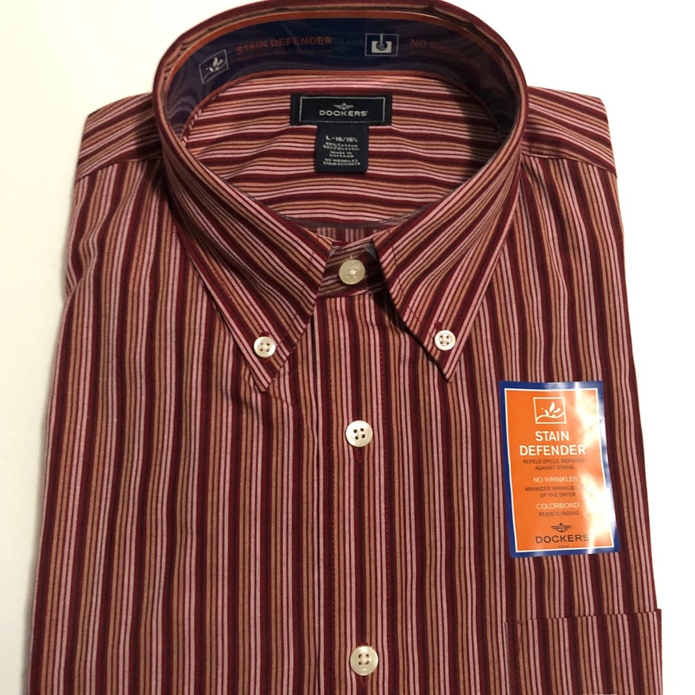 Mens Dockers Long Sleeve Shirt, NWT, Sz Lg